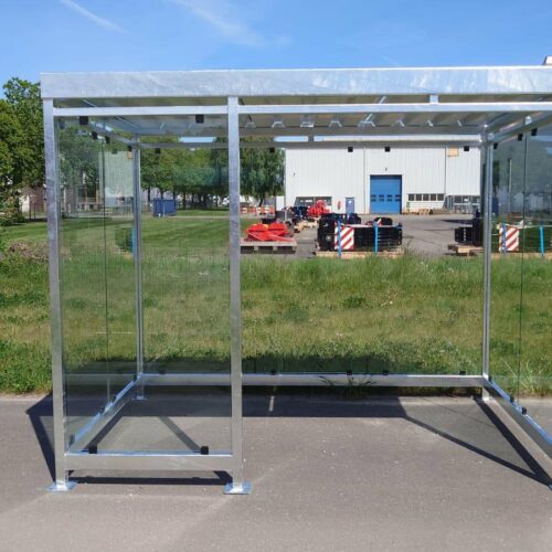 Rookoverkapping Myla 204 Glazen rookhok met metalen frame 3x2m.